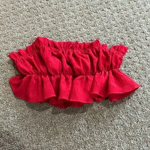 cropped top strapless